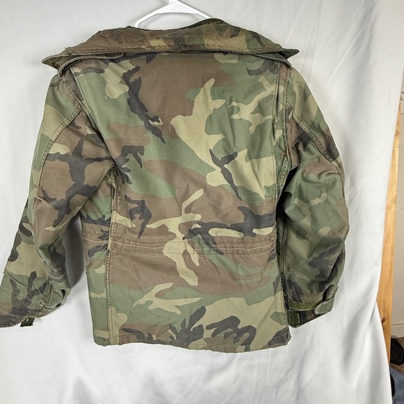 US Military M65 Woodland Cold Weather Field Jacket Mens Small Camo Army - Picture 9 of 13